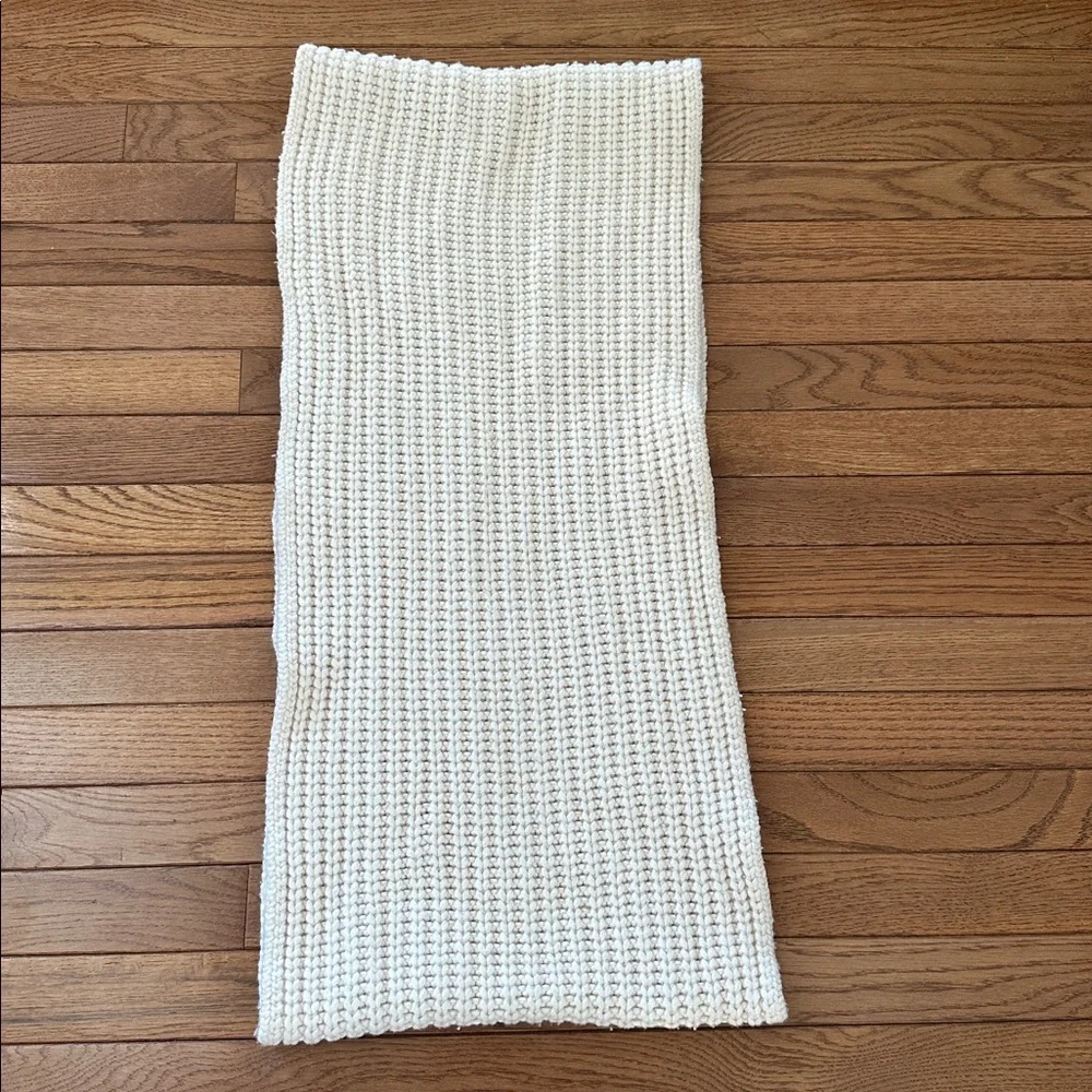 🤍 J. CREW women’s infinity scarf cream off white chunky knit
